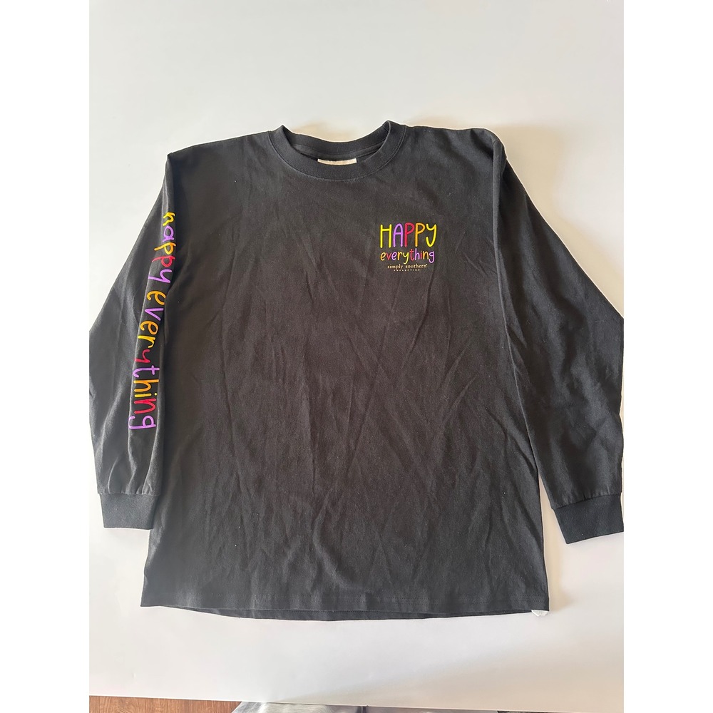 Simply Southern‎ YOUTH XL Happy Everything HalloThanksMas Long Sleeve Shirt